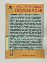 Load image into Gallery viewer, 1991-92 Fleer Michael Jordan Team Leader #375 Bulls
