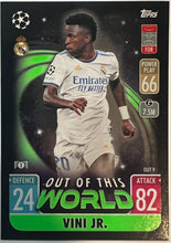 Load image into Gallery viewer, 2021-22 Topps Match Attax UCL Extra Out of this World Vini Jr. #OUT9
