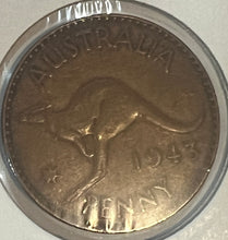 Load image into Gallery viewer, Australia 1943 One Penny George VI
