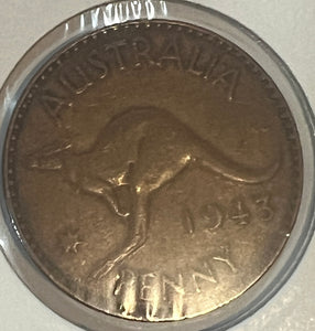 Australia 1943 One Penny George VI