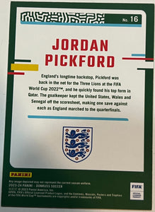 2023-24 Panini Donruss Soccer Jordan Pickford Blue Parallel #35/49 England