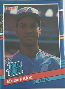 Moises Alou #38 Rated Rookie (1990) Outfielder Montreal Expos