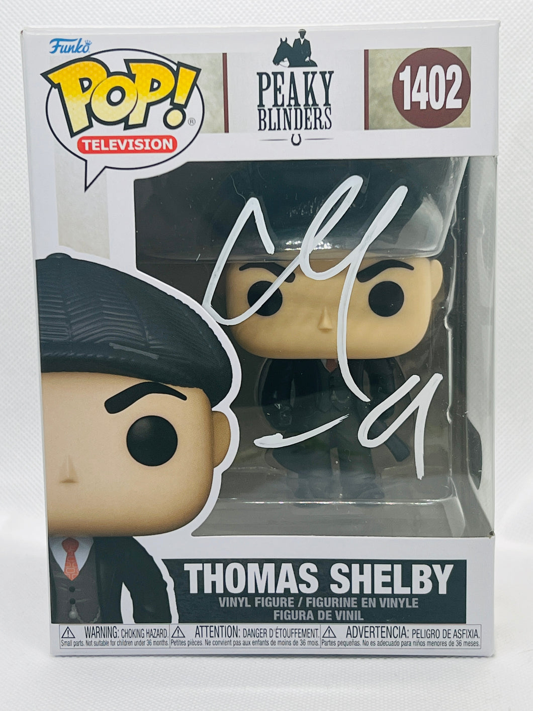 Thomas Shelby 1402 Peaky Blinders Funko Pop signed by Cillian Murphy