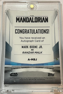 2022 Star Wars Topps Chrome RAZNAR MALK Autograph Card A-MBJ