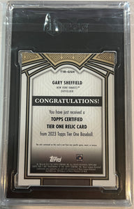 2023 Topps Tier One Gary Sheffield Yankees Game-Used Jersey /400 SGC 9.5 MINT+