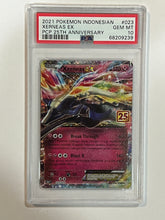 Load image into Gallery viewer, 2021 Pokemon Indonesian PCP 25th Anniversary #023 Xerneas Ex PSA 10 GEM MINT
