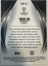 Load image into Gallery viewer, 2023-24 TOPPS UEFA CLUB COMPETITIONS VINI JR. ULTIMATE STAGE CHROME #USC-41
