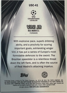 2023-24 TOPPS UEFA CLUB COMPETITIONS VINI JR. ULTIMATE STAGE CHROME #USC-41