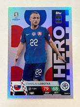 Load image into Gallery viewer, Stanislav Lobotka (Slovakia) Hero #SVK9 Holo Topps Match Attax Euro 2024
