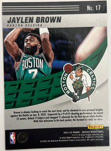 Jaylen Brown #17 2021 Panini Mosaic Elevate