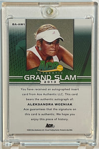 2013 Ace Authentic Grand Slam Aleksandra Wozniak Auto Autograph #BA-AW1