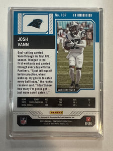 2023 Contenders Josh Vann RC Rookie Ticket Auto #167 Panthers