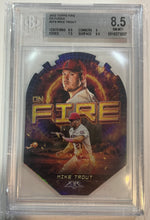 Load image into Gallery viewer, 2022 Topps Fire En Fuego #EF8 Mike Trout Los Angeles Angels BGS 8.5 NM-MT+
