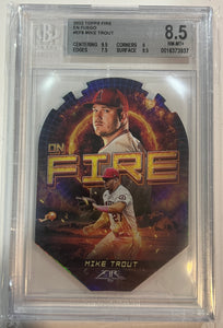 2022 Topps Fire En Fuego #EF8 Mike Trout Los Angeles Angels BGS 8.5 NM-MT+