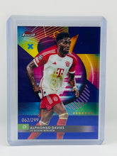 Load image into Gallery viewer, 2023-24 Topps Finest UEFA CC Alphonso Davies Purple Refractor #062/299 Bayern
