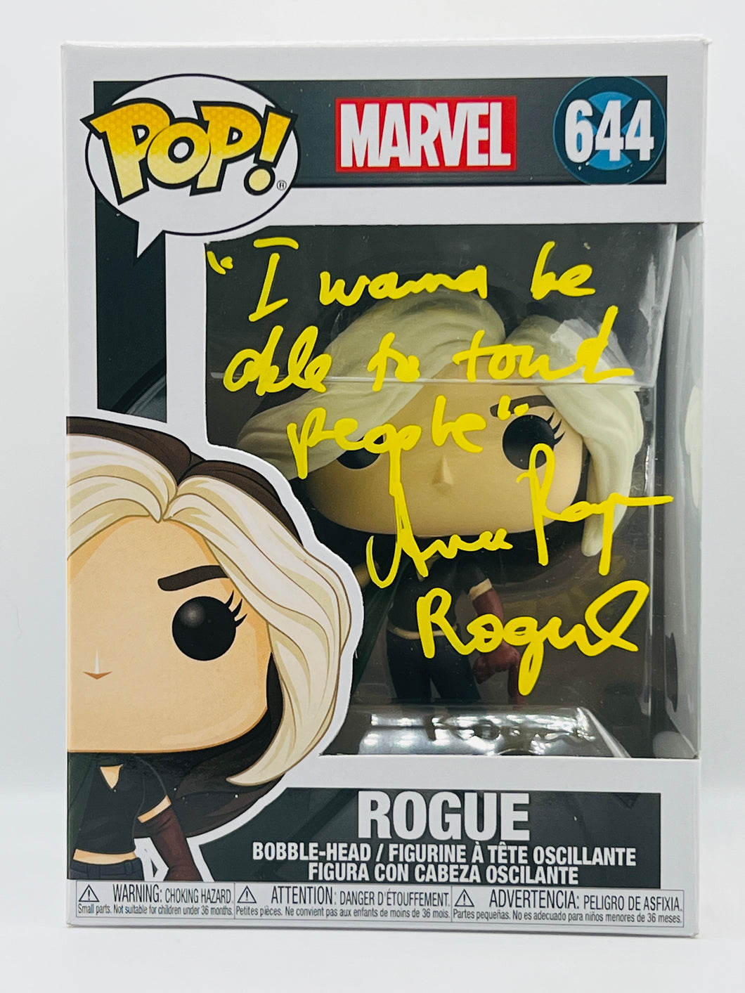 Rogue (X-Men) 644 Marvel Funko signed with quote by Anna Paquin