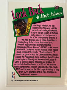 1991-92 NBA Hoops Magic Johnson NBA Yearbook #321 Lakers