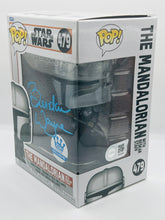 Load image into Gallery viewer, The Mandalorian with Beskar Staff 479 Star Wars The Mandalorian Funko Shop Exclusive signed by Brendan Wayne
