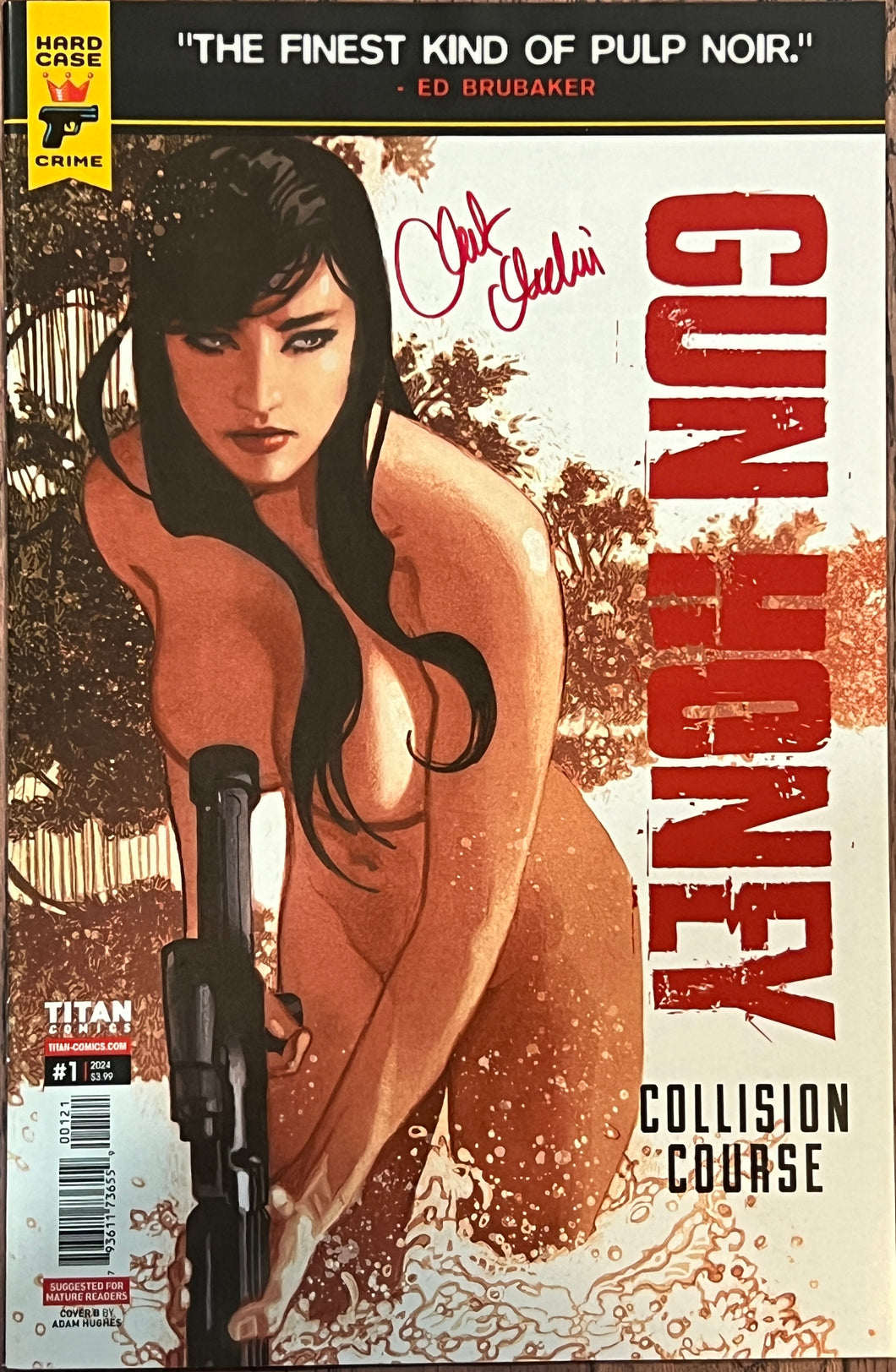 Gun Honey : Collision Course #1 Adam Hughes variant cover signed by Charles Ardai