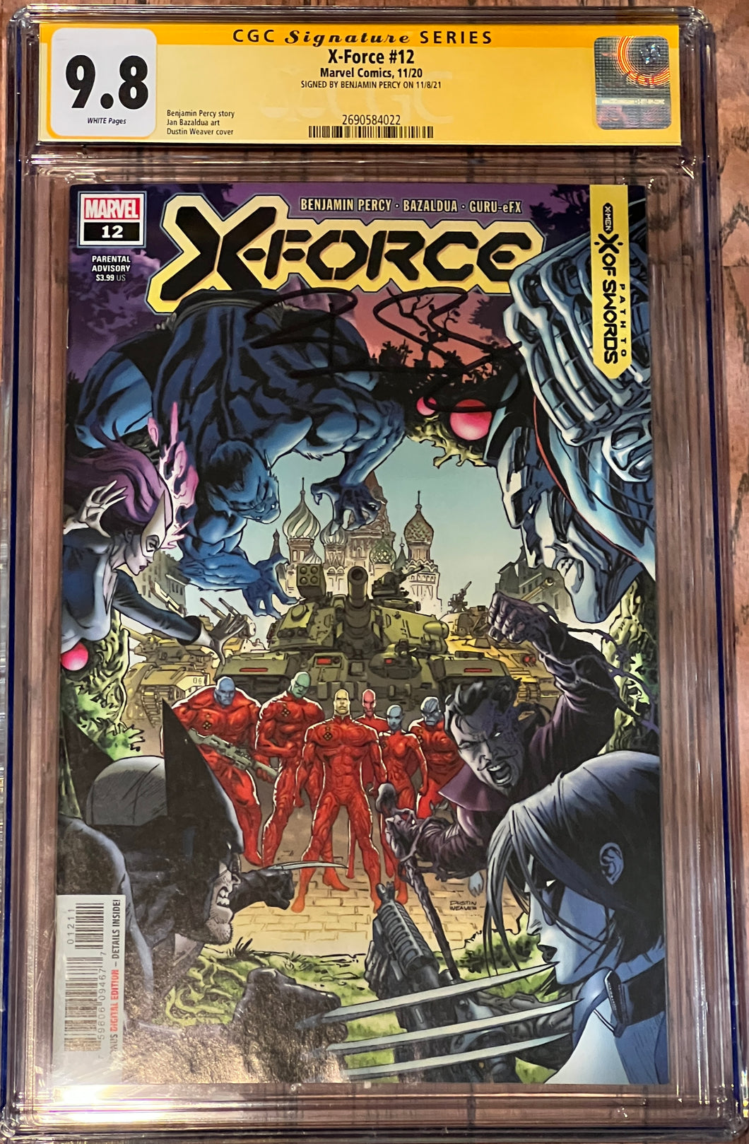 CGC SS 9.8 X-Force #12 signed by Benjamin Percy