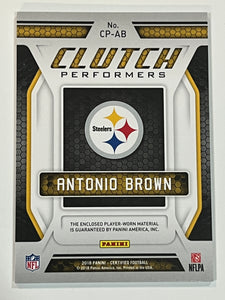 2018 Panini Certified Clutch Performers Red Antonio Brown Steelers Jersey /99