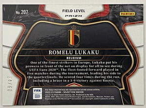 2021-22 Select Fifa Romelu Lukaku Field Level Orange Prizm #24/60 Belgium