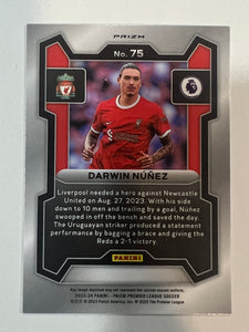 Darwin Nunez #75 Prizm (Liverpool) 2023 Panini Prizm Premier League