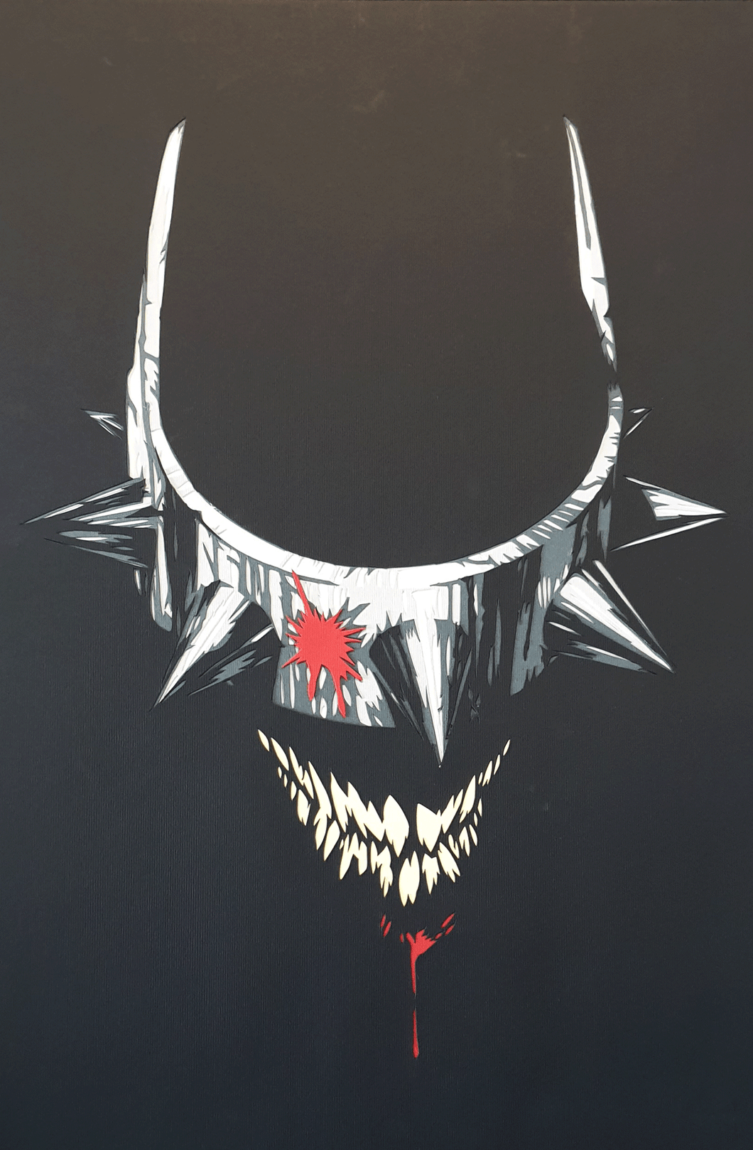 The Batman Who Laughs (Greg Capullo Homage) by Rick Sharif - FRAMED [A3 Size (297 x 420 mm) (11.7 x 16.5 in) in a FRAME]