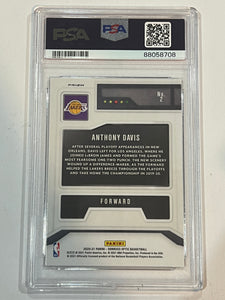 2020 Donruss Optic T-Minus 3,2,1 Purple Prizm #2 Anthony Davis Lakers PSA 9 MINT