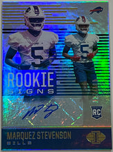 Load image into Gallery viewer, 2021 Illusions Marquez Stevenson Rookie Signs Rookie Auto RC #127/199 Bills

