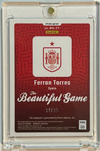 Load image into Gallery viewer, 2023-24 Panini Donruss Ferran Torres The Beautiful Game Blue Prizm Auto #37/99
