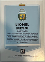 Load image into Gallery viewer, 2021-22 Panini Donruss Road to Qatar - #1 Lionel Messi

