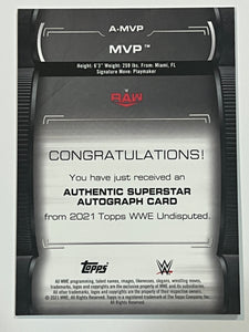 2021 Topps WWE Wrestling Undisputed MVP Superstar Signed AUTO 11/199