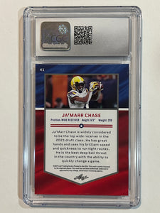 2021 Leaf Draft Ja'Marr Chase All-American Gold Rookie RC #41 CGC 8.5