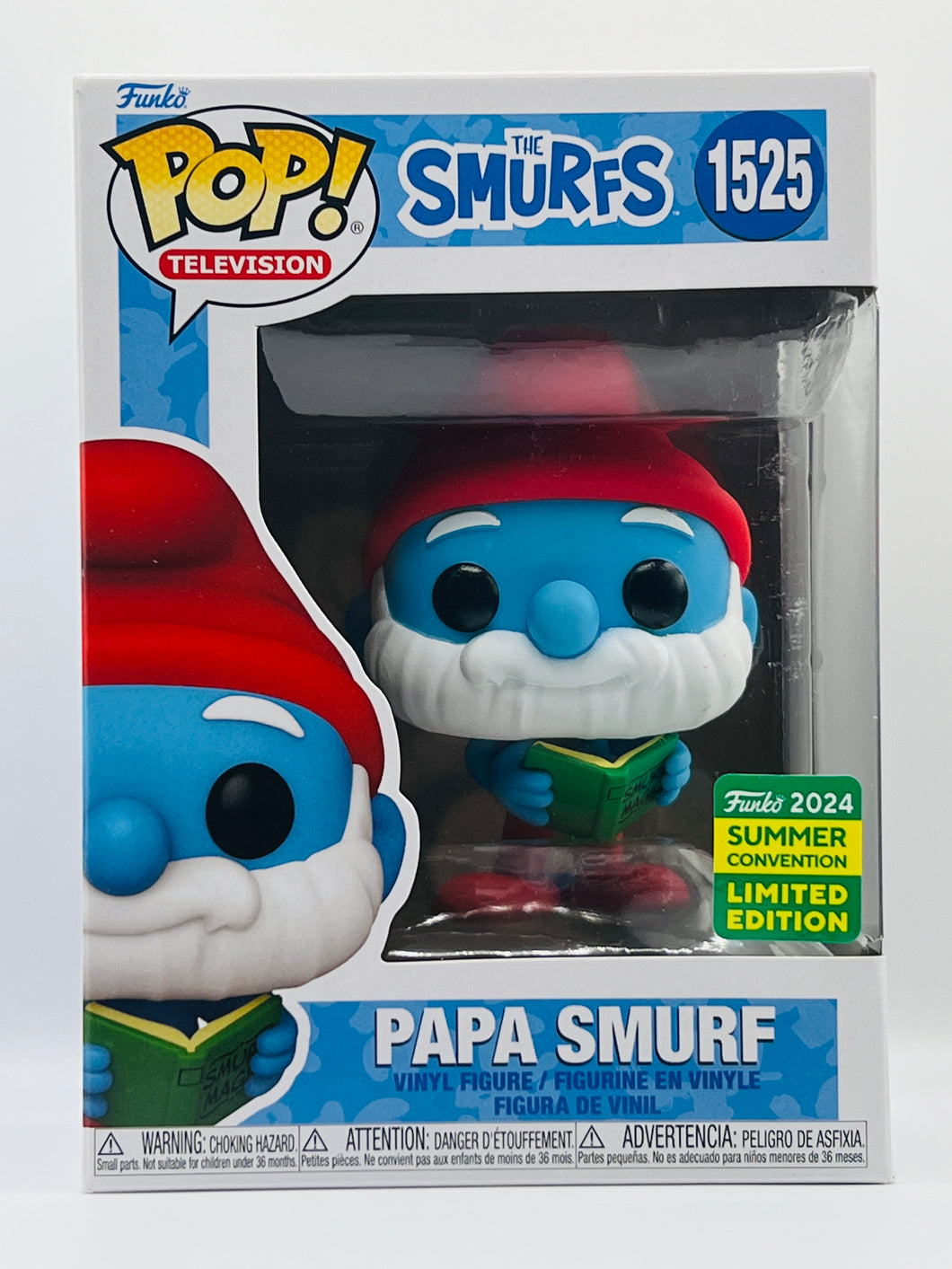 Papa Smurf 1525 Smurfs Summer Convention 2024 Exclusive Funko Pop