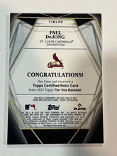 Load image into Gallery viewer, 2022 Topps Tier One Paul DeJong Jersey Relic #41/249 Cardinals
