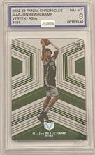 Load image into Gallery viewer, MarJon Beauchamp [Asia] #181 2022 Panini Chronicles AGS Graded 8
