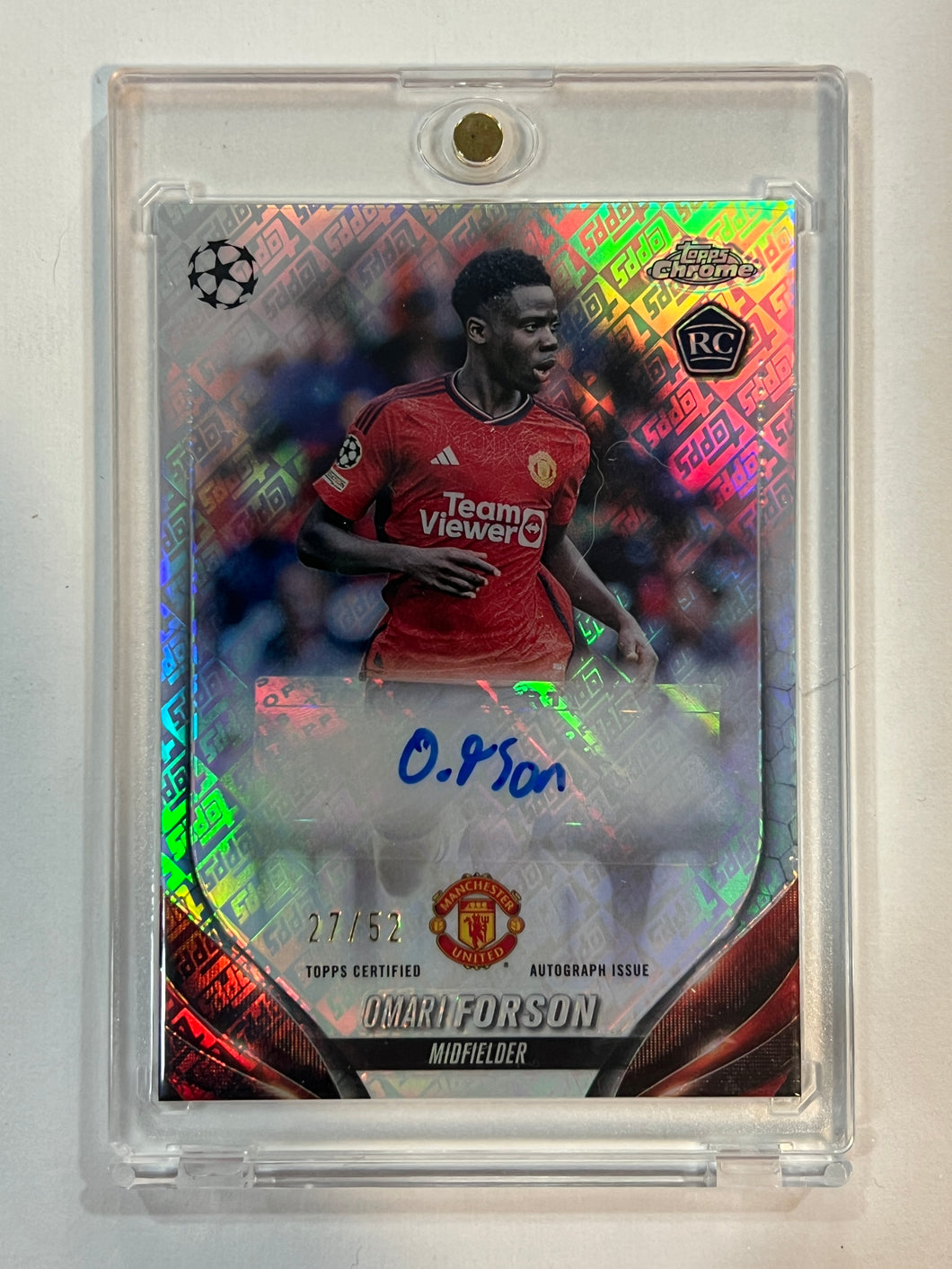 2023-24 Topps Chrome CC Omari Forson Toppsfractors Refractor Rookie Auto #27/52