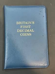 Britian FIRST Decimal Coin Set Presentation Collection Uncirculated 1971-1968