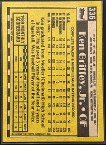 Ken Griffey Jr. #336 [Rookie] 1990 Topps (Hall of Fame, 1st draft pick, 13 x All star & 10 x Golden glove winner)