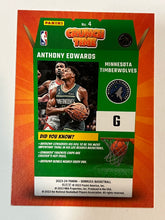 Load image into Gallery viewer, Anthony Edwards #4 2023 Panini Donruss Crunch Time
