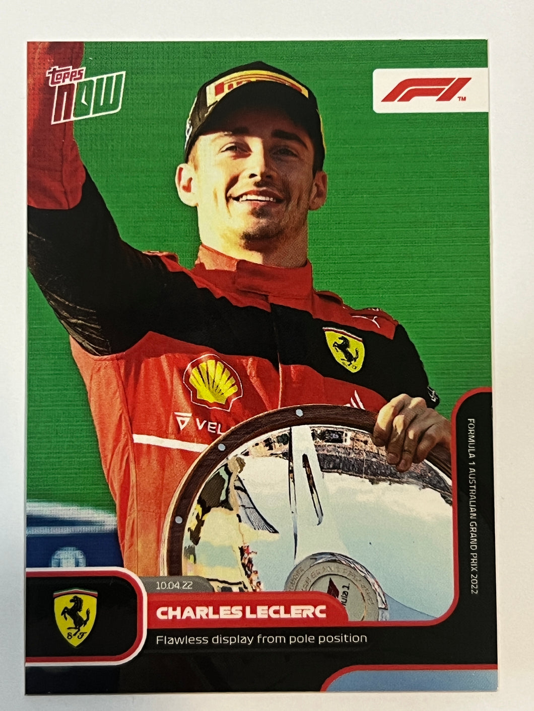 2022 F1 Topps NOW Flawless Display From Pole #009 Charles Leclerc