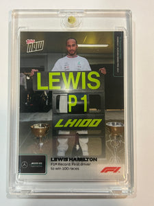 Lewis Hamilton Mercedes 2021 Topps Now Formula 1 F1 Card #55 Record 100 Wins