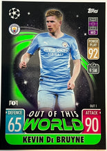 Load image into Gallery viewer, 2021-22 Topps Match Attax Out Of World Kevin De Bruyne #OUT1
