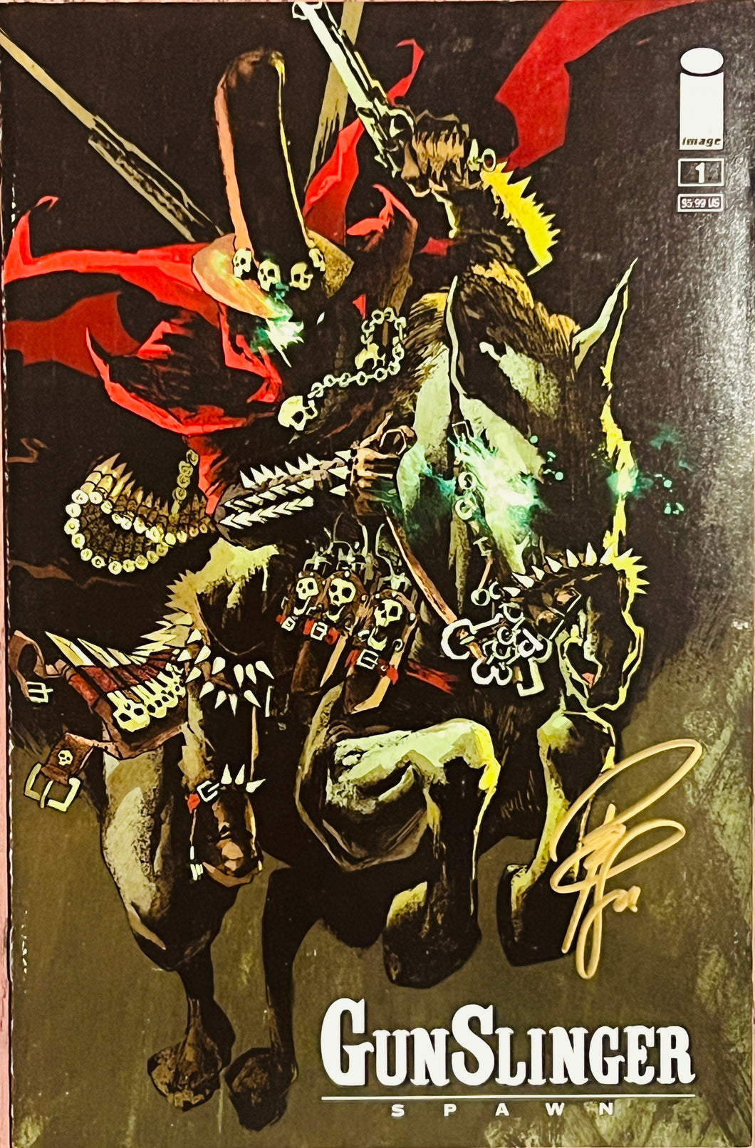 GunSlinger Spawn #1 signed by Philip Tan