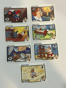 Grenada Disney stamps set of 7 - 1989 BEN & ME DISNEY short set 7 mint