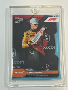 Lando Norris 2024 Topps Now Formula One SECURES FIRST VICTORY IN F1 Card #12