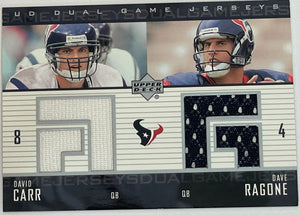 2003 Upper Deck David Carr/Dave Ragone UD Dual Game Jersey Rookie RC #DGJ-CR