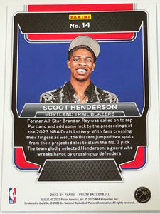 Scoot Henderson #14 2023 Panini Prizm Luck Of The Lottery