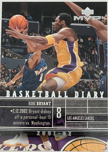 Kobe Bryant #B2 Basketball Diary MVP 2001-02 Upper Deck